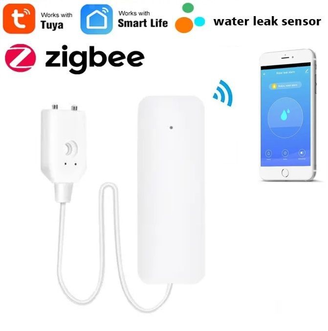 Tuya Smart life Zigbee WiFi Αισθητήρας Πλημμύρας Μπαταρίας water leak sensor 898ZT