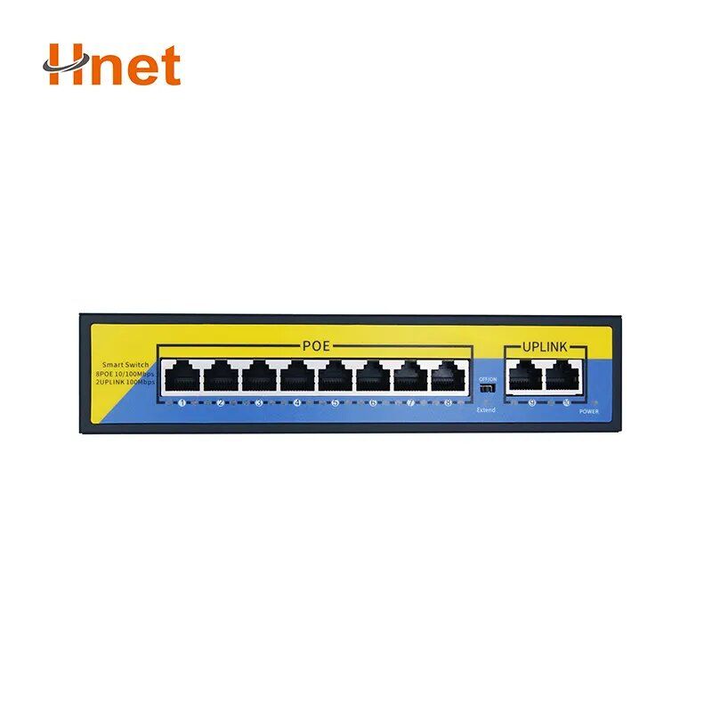 POE Switch 10/100 με 8 + 2 Θύρες Hnet PSE1010