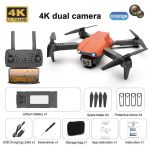 DLB Drone E99 K3 Pro HD 4k Dual Camera Foldable Mini RC WIFI ORANGE