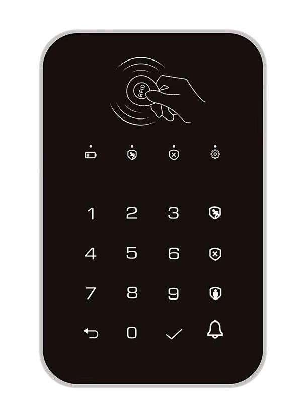 Ασύρματο πληκτρολόγιο συναγερμού K10B BLACK wireless keypad works with PGST, STANIOT alarm hosts