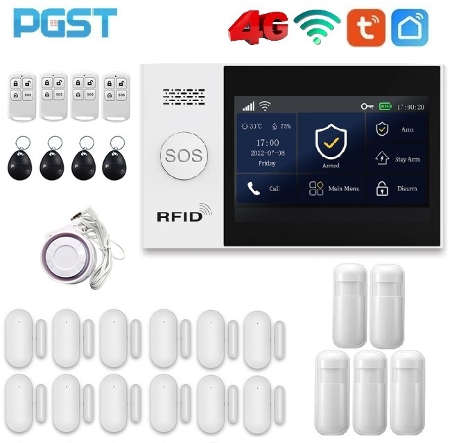 PGST Ασύρματο σύστημα συναγερμού Tuya Smart Life PG-107-K 4G Wi-Fi