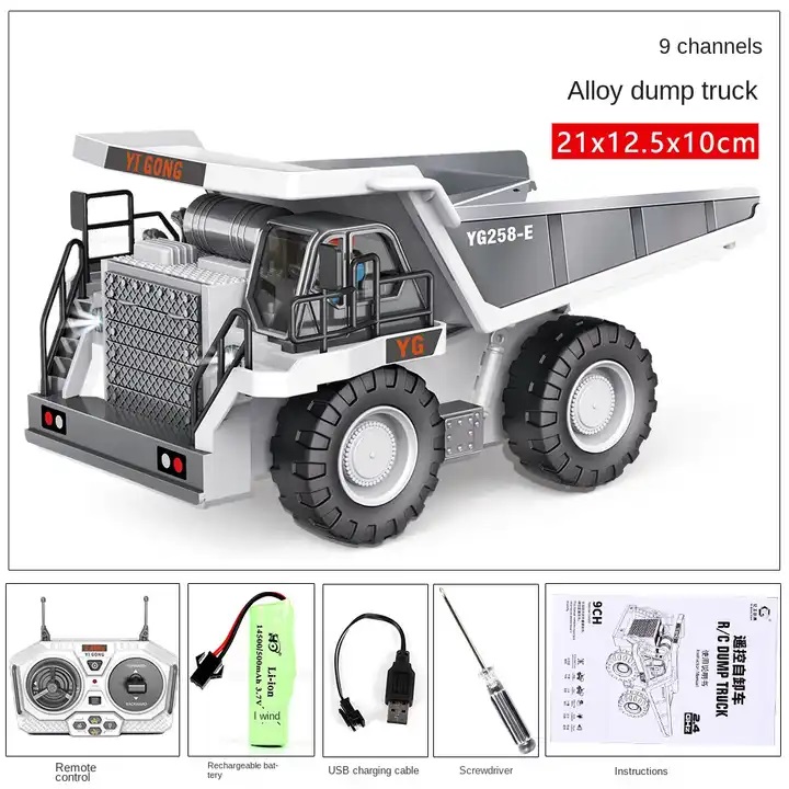 Τηλεκατευθυνόμενη Μπουλντόζα 1/24 RC dump truck White BC1047W