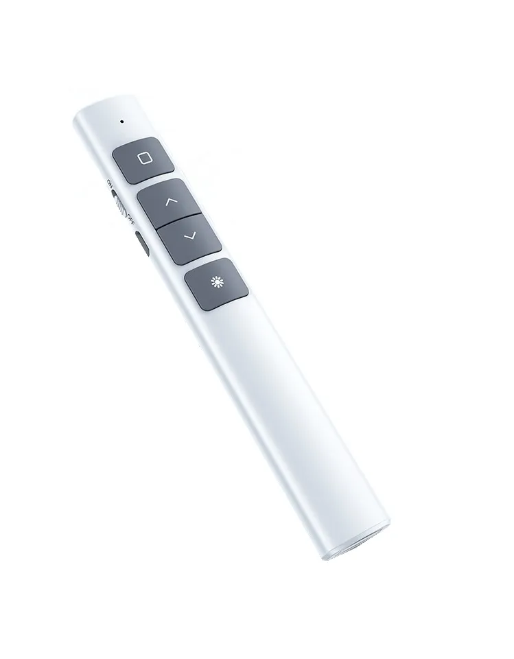 2.4 GHz Wireless 100m Presenter with Red Pointer Pen USB RF Remote Control WHITE