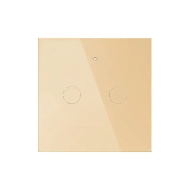 EARU Διακόπτης Χωνευτός Wi-Fi Χρυσός Διπλός EATSW-TY-2-G