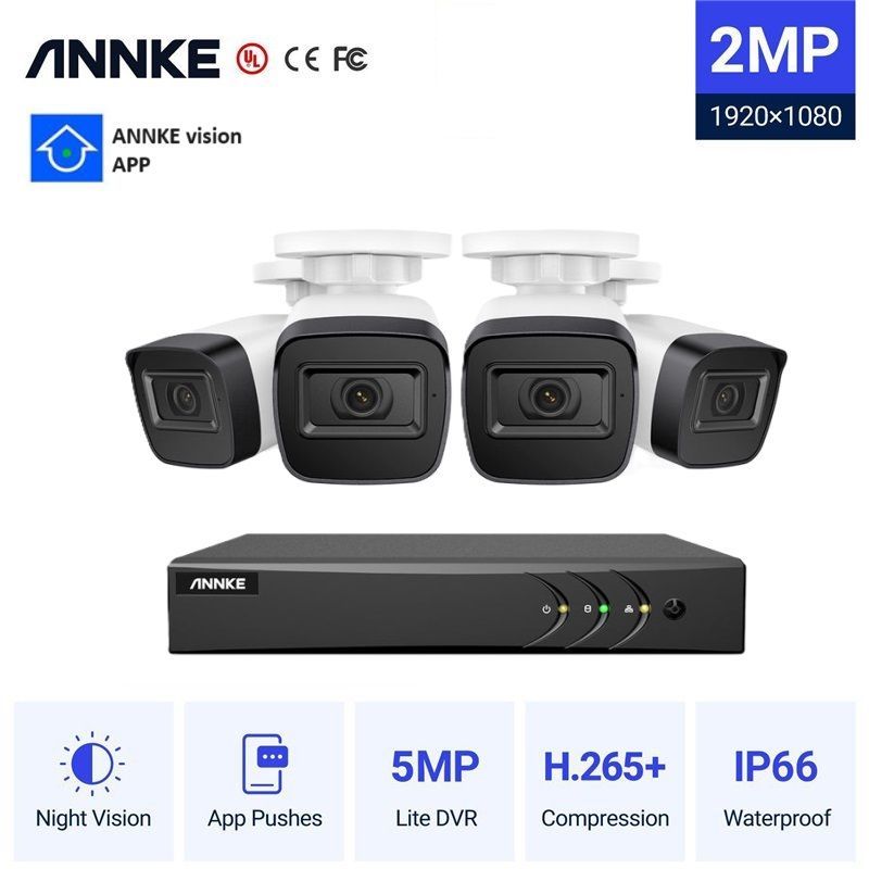 Φωτογραφία από ANNKE CCTV 4CH 5MP DVR + 4 2MP BULLET ΕΞΩΤΕΡΙΚΕΣ FULL SET DW41JD-C51BY04
