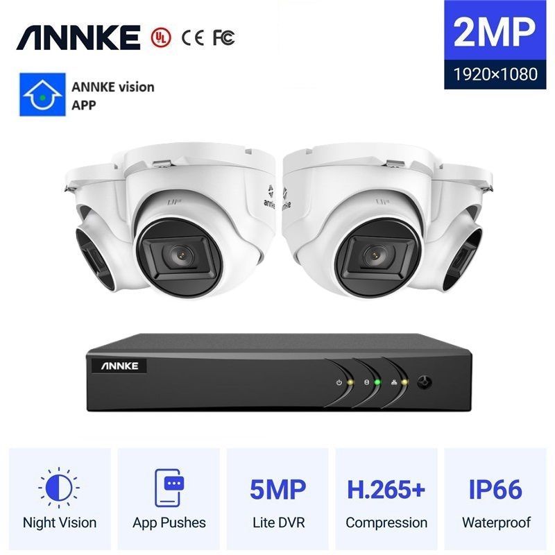 Φωτογραφία από ANNKE CCTV 4CH 5MP DVR + 4 2MP TURRET ΕΞΩΤΕΡΙΚΕΣ FULL SET DW41JD-C51BZ04