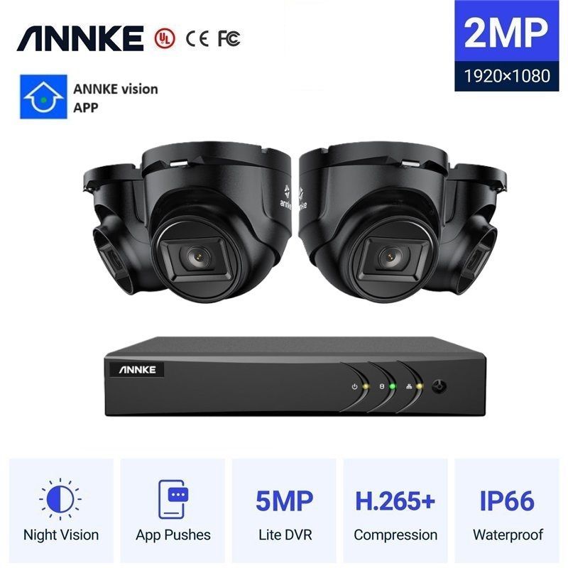 Φωτογραφία από ANNKE CCTV 4CH 5MP DVR + 4 2MP TURRET ΕΞΩΤΕΡΙΚΕΣ FULL SET DW41JD-CT1GS04