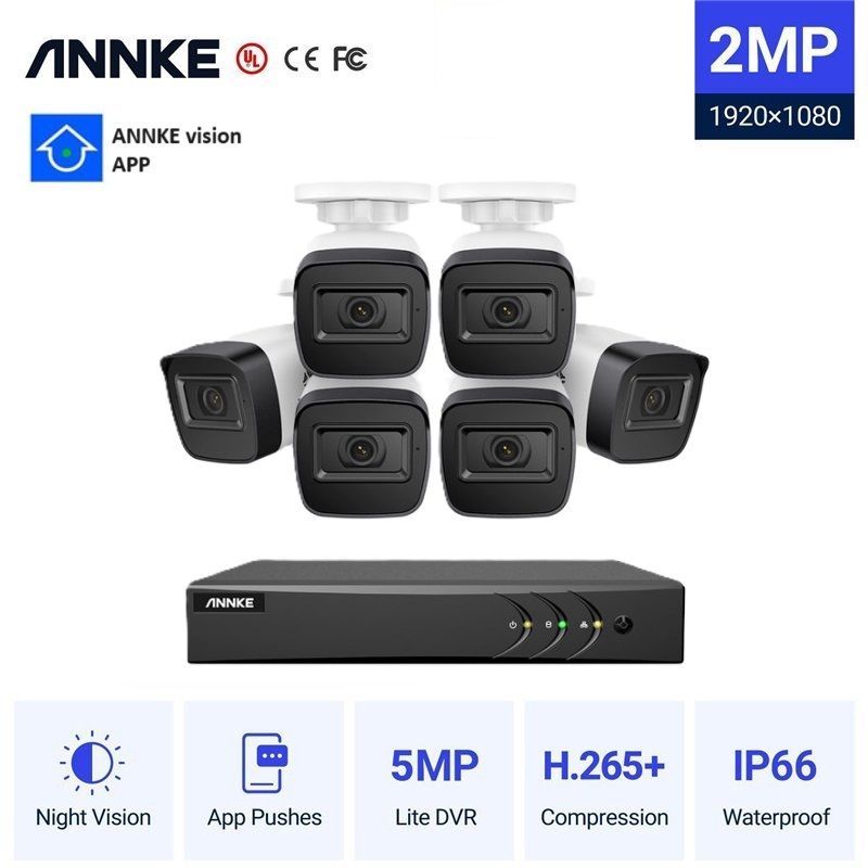 Φωτογραφία από ANNKE CCTV 8CH 5MP DVR + 6  2MP BULLET Cameras ΕΞΩΤΕΡΙΚΕΣ FULL SET DW81KD-C51BY06