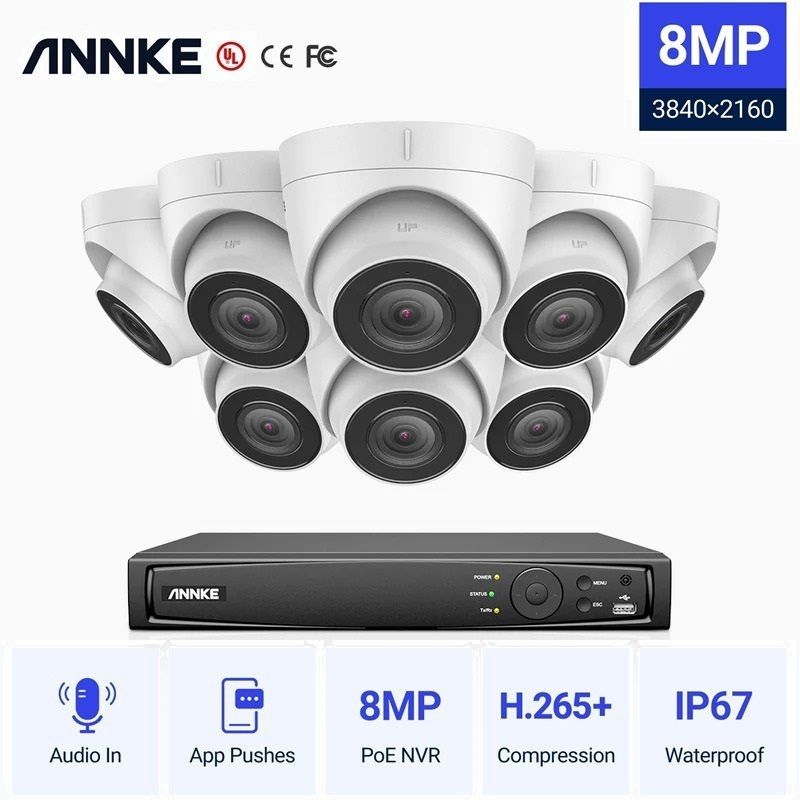Φωτογραφία από ANNKE SET 8MP N48PAW POE 4mm NVR 8 IP 8 CAM ΕΞΩΤΕΡΙΚΕΣ I91BM 8MP