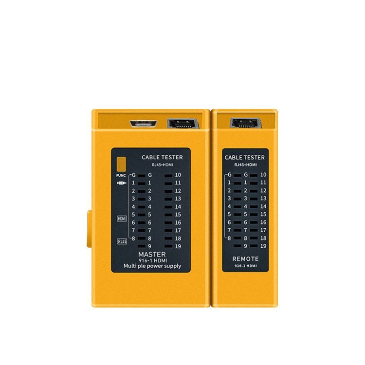Φωτογραφία από ODM Network tester Έλεγχος δικτυακών καλωδίων RJ45 και HDMI 468HD-MI yellow
