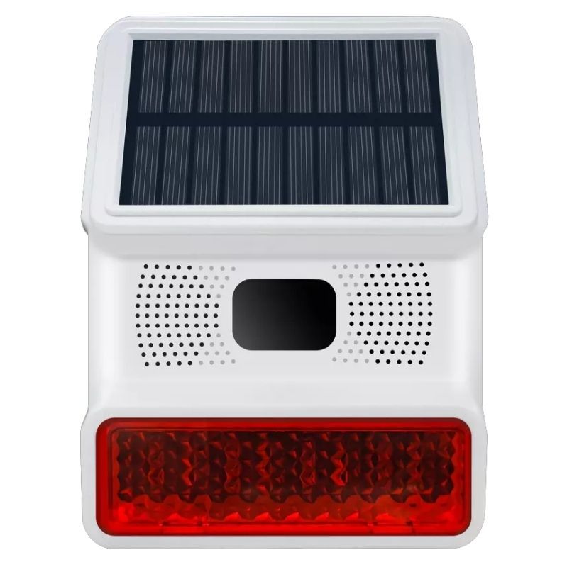 Φωτογραφία από PGST PE-523 Wireless Solar Outdoor Siren  433MHz with Bright & sound notification WI-FI