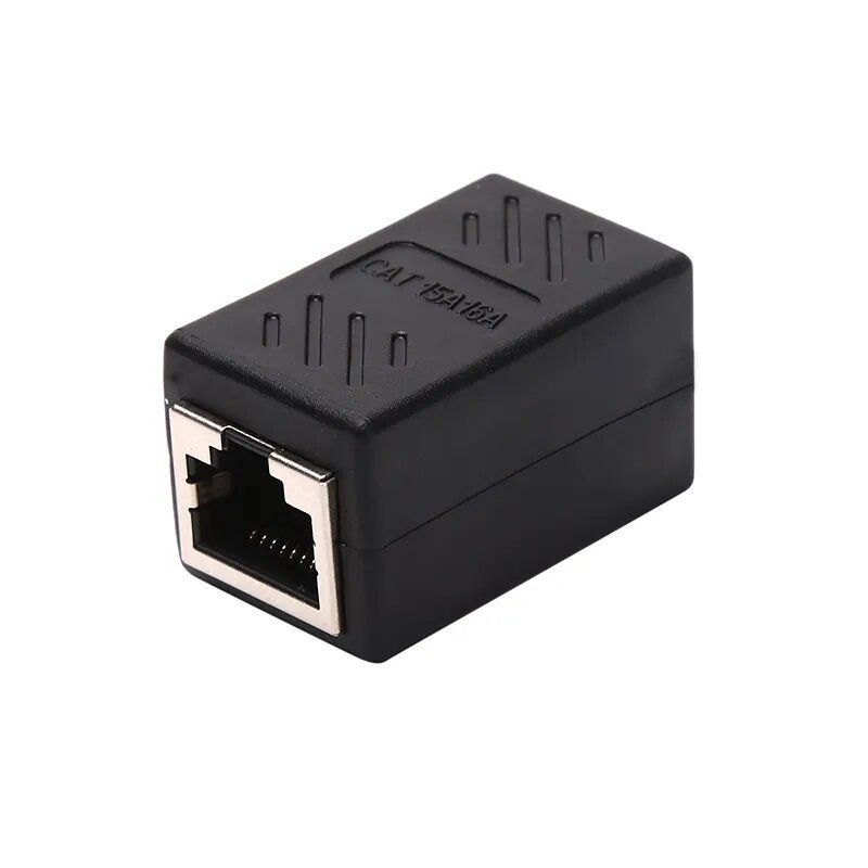 Φωτογραφία από RJ45 Connector Network Cable Adapter Shielded CAT5 CAT5e CAT6 CAT7 BLACK