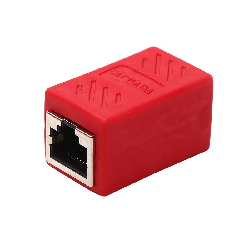 Φωτογραφία από RJ45 Connector Network Cable Adapter Shielded CAT5 CAT5e CAT6 CAT7 RED
