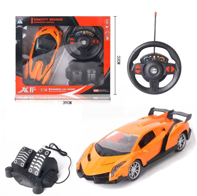 Φωτογραφία από Τηλεκατευθυνόμενο LAMBORGHINI Αγωνιστικό με Φρένο-Γκάζι Επαναφορτιζόμενο ORANGE
