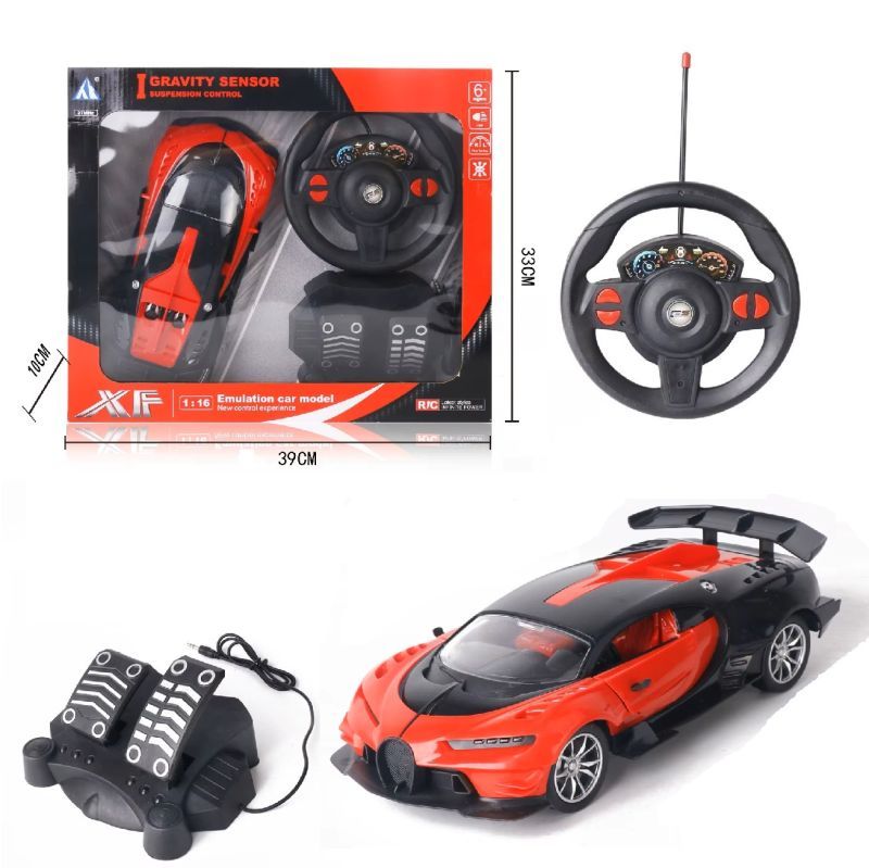 Φωτογραφία από Τηλεκατευθυνόμενο BUGATTI Αγωνιστικό με Φρένο-Γκάζι Επαναφορτιζόμενο RED/BLACK