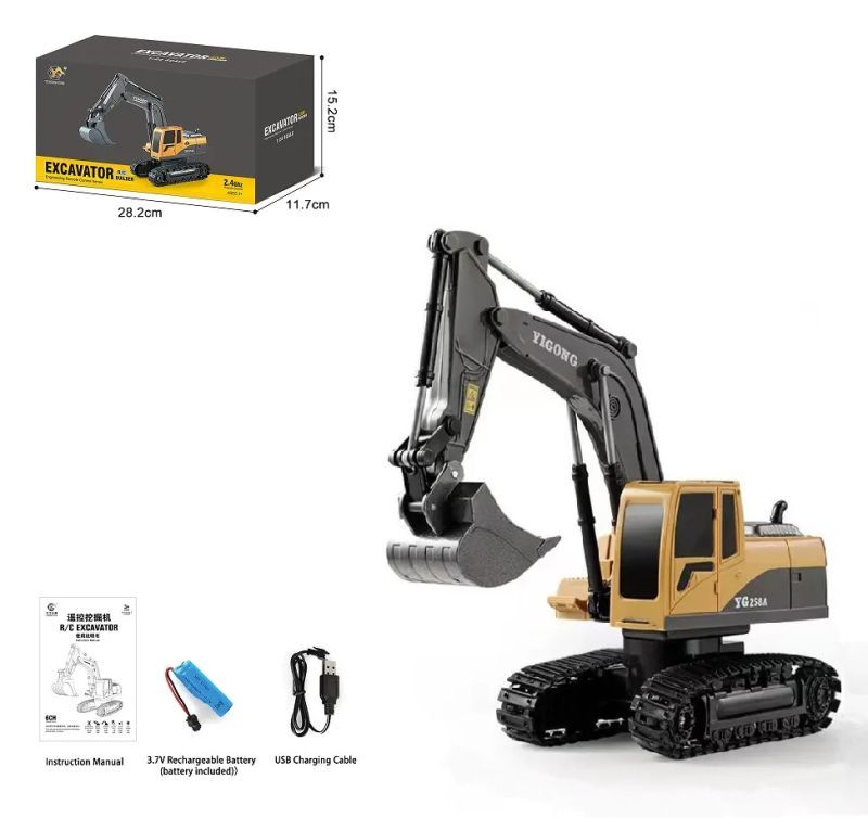 Φωτογραφία από 1:24 Τηλεκατευθυνόμενο Excavator RC 2.4G Radio Control YELLOW