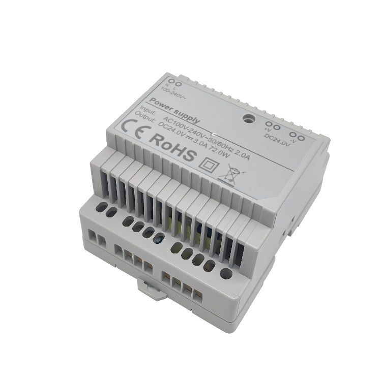 Φωτογραφία από Τροφοδοτικό Ράγας DC 24V 3A 72W CE RoHS 60307-3